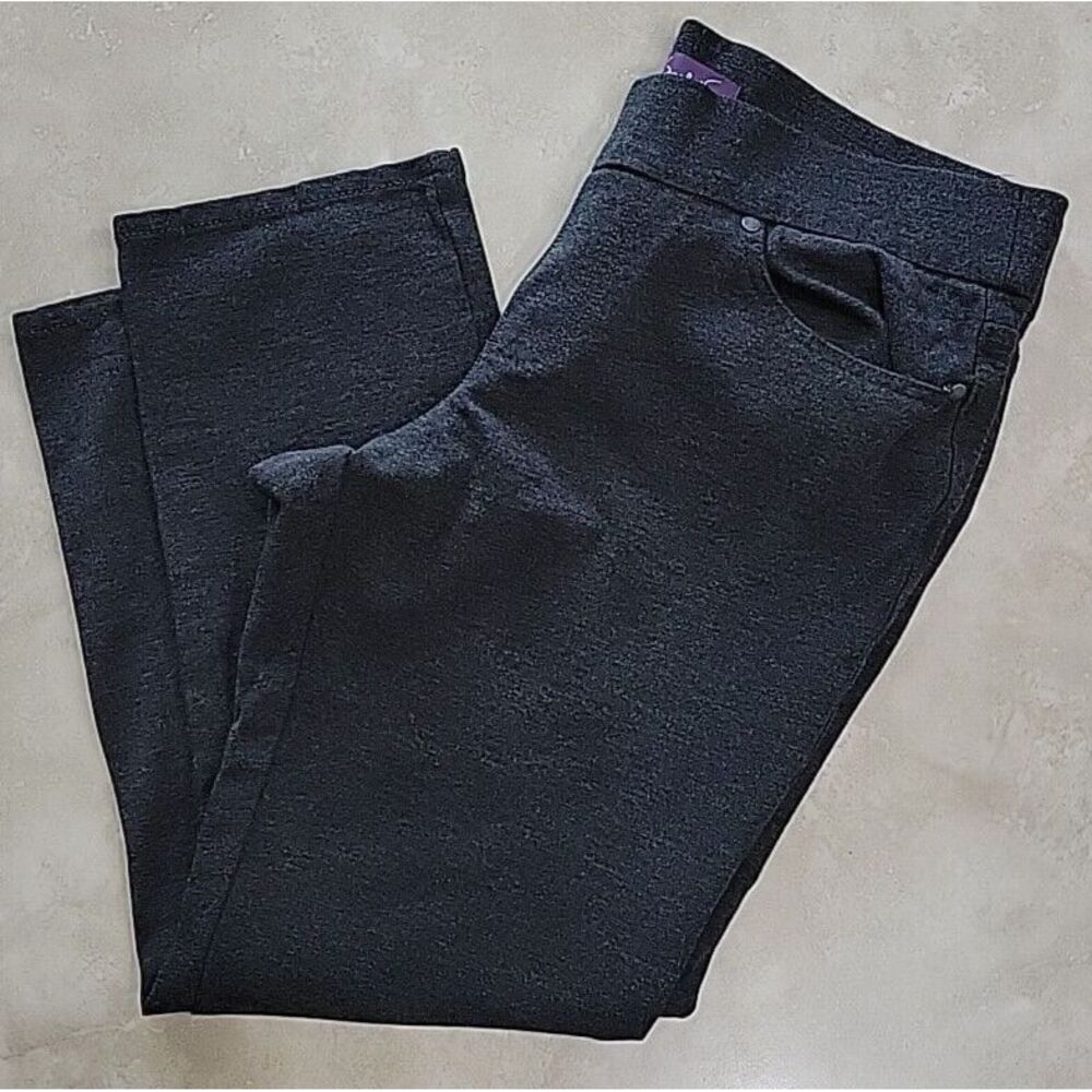 Gloria Vanderbilt womens Petite Medium Anabella pants grey‎ stretch pockets PM